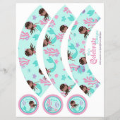 Little Mermaid Cupcake Wrappers AA6B Flyer (Voorkant)