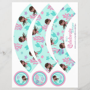 Little Mermaid Cupcake Wrappers AA6B Flyer