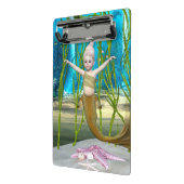 Little Mermaid Cute Fantasy Girl, Blue Ocean Mini Klembord (Angled2)