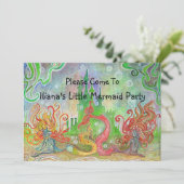 Little Mermaid Invitation Kaart (Staand voorkant)