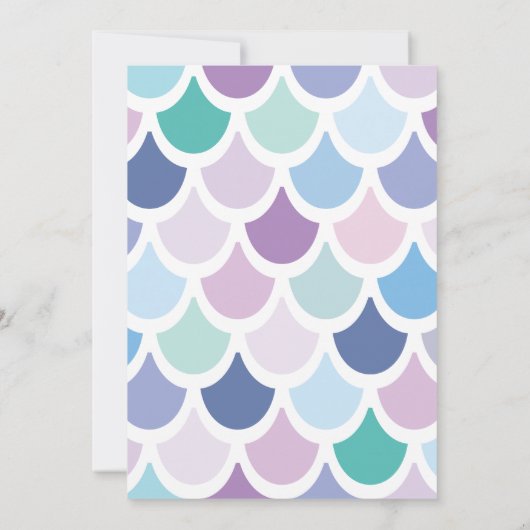 Little Mermaid Invitation Kaart (Achterkant)