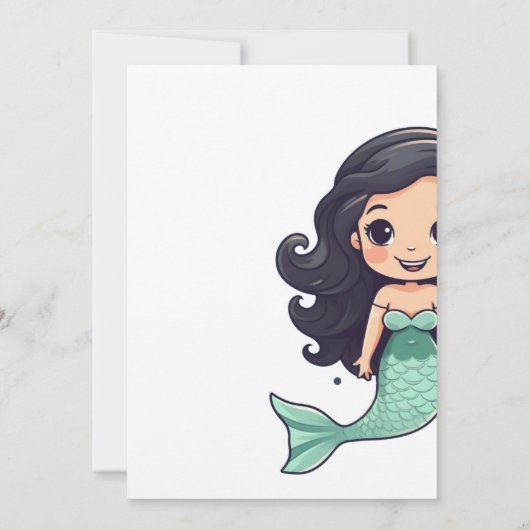 Little Mermaid Magische Verjaardagsuitnodiging Fee Kaart (Achterkant)