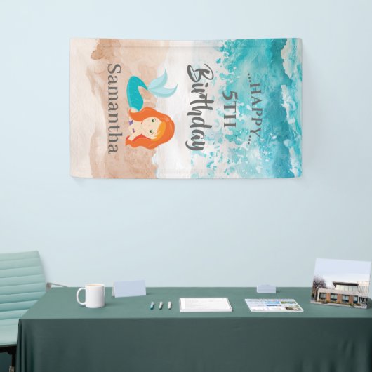 Little MERMAID PARTY Schattige thema Banner (Beurs)