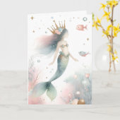 Little Mermaid Princess Kaart (Gele Bloem)