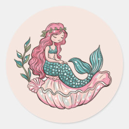 Little mermaid ronde sticker