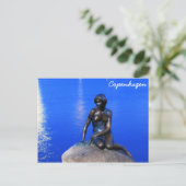 Little mermaid standbeeld, Kopenhagen, Denemarken Briefkaart (Staand voorkant)
