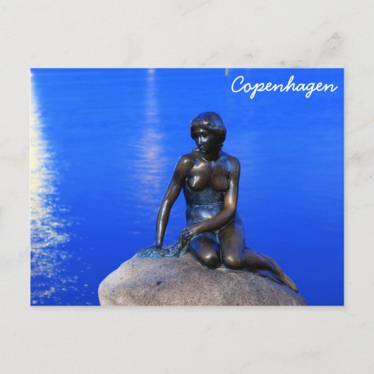 Little mermaid standbeeld, Kopenhagen, Denemarken Briefkaart (Voorkant)