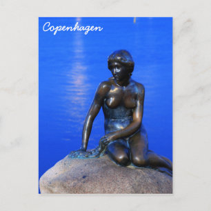 Little mermaid standbeeld, Kopenhagen, Denemarken Briefkaart