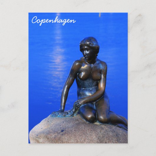 Little mermaid standbeeld, Kopenhagen, Denemarken Briefkaart (Voorkant)
