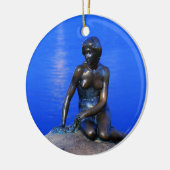 Little mermaid standbeeld, Kopenhagen, Denemarken Keramisch Ornament (Links)