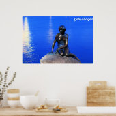 Little mermaid standbeeld, Kopenhagen, Denemarken Poster (Keuken)