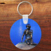 Little mermaid standbeeld, Kopenhagen, Denemarken Sleutelhanger (Voorkant)