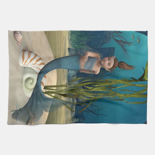 Little Mermaid Theedoek (Horizontaal)