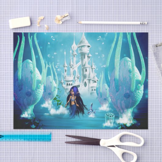 Little mermaid tissuepapier (Craft)