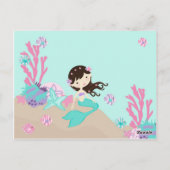Little Mermaid TY Briefkaart Brunette (Achterkant)