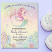 Little Mermaid Watercolor Baby Shower Budgetvertal