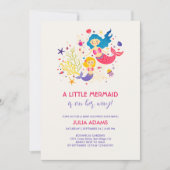 Little Mermaid Zee Breeze Baby shower Kaart (Voorkant)