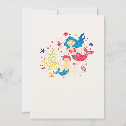 Little Merman Sea Breeze Baby Shower Uitnodiging (Achterkant)