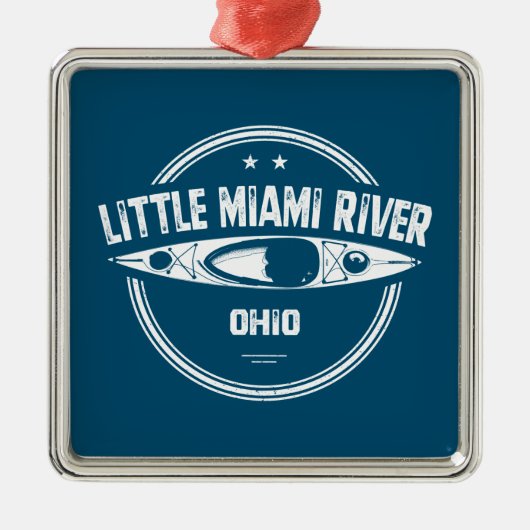Little Miami River Ohio Kayaking Metalen Ornament (Voorkant)