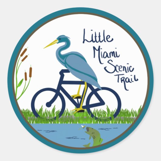 Little Miami Schilderachtig Trail Heron Sticker (Voorkant)
