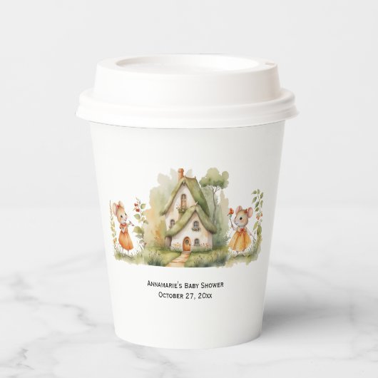 Little Mice Baby shower | Papieren Bekers (Voorkant)