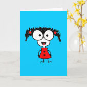 Little Midge-Wenskaart Kaart (Gele Bloem)