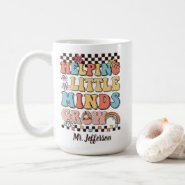 Little Minds helpen groovy lerarengeschenk te late Koffiemok