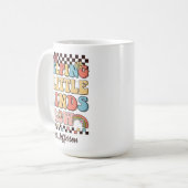 Little Minds helpen groovy lerarengeschenk te late Koffiemok (Voorkant links)
