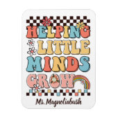 Little Minds helpen groovy lerarengeschenk te late Magneet (Verticaal)