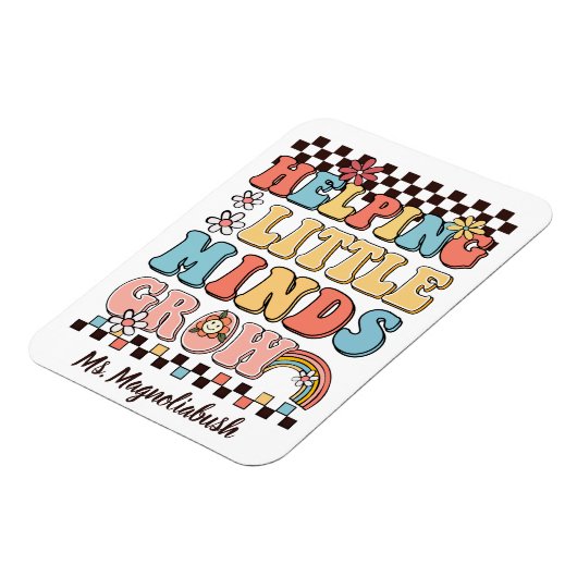 Little Minds helpen groovy lerarengeschenk te late Magneet (Linkerzijde)