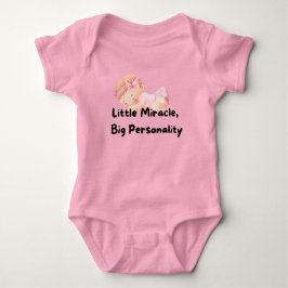 👶 "Little Miracle, Big Personalities" Baby T-shir Romper