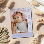 Little Miracle Birth Stats Photo Baby Announcement