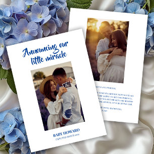 Little Miracle Blue foto zwangerschap aankondiging