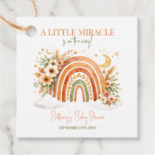 Little Miracle Boho Rainbow Baby Shower  Bedankjes Labels (Voorkant)
