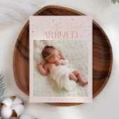 Little Miracle Christmas Peach Photo Birth  Aankondiging