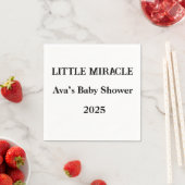 Little Miracle Custom servetten – Baby shower 2025 (Insitu)