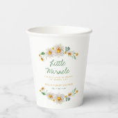 Little Miracle Daisies Baby shower Schrift Papieren Bekers (Achterkant)