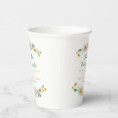 Little Miracle Daisies Baby shower Schrift Papieren Bekers (Rechts)