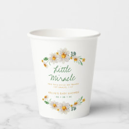 Little Miracle Daisies Baby shower Schrift Papieren Bekers