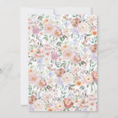 Little Miracle Pastel Flowers Baby shower Kaart (Achterkant)