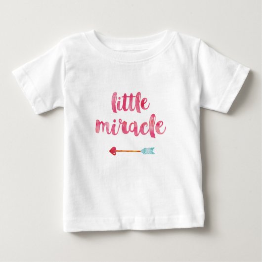 Little miracle typografie baby meisjes ruches over (Voorkant)