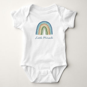 Little Mirakel Cute Boho Waterverf Rainbow Blue B Romper