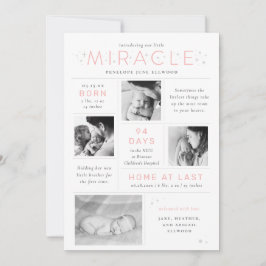 Little Mirakel Preemie NICU Infographic Birth Aankondiging