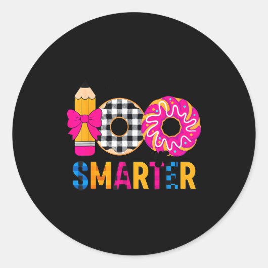 Little Miss 100 Days Smarter Celebration 100 Days  Ronde Sticker (Voorkant)
