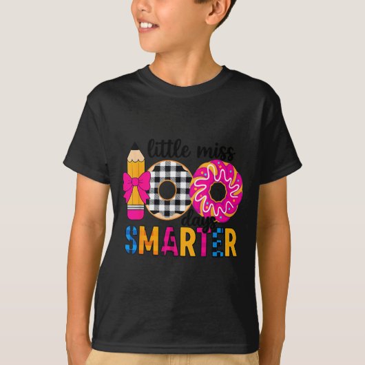 Little Miss 100 Days Smarter Celebration 100 Days T-shirt (Voorkant)