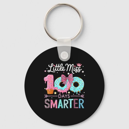 Little Miss 100 Days Smarter Kids Girls 100th Day  Sleutelhanger (Voorkant)