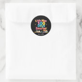 Little Miss 100 Days Smarter viert 100 dagen Ronde Sticker (Tas)