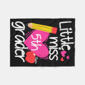 Little Miss 5th Grade First Day Of Hello Fifth Gra Fleece Deken (Voorkant (Horizontaal))