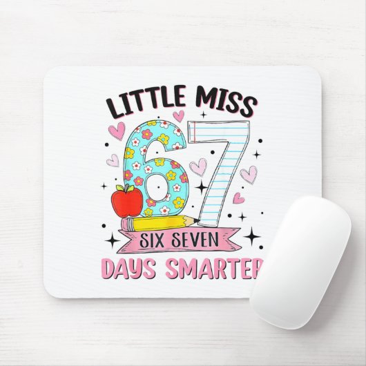 Little Miss 67 Days Smarter Coquette Bow 67th Day Muismat (Met muis)