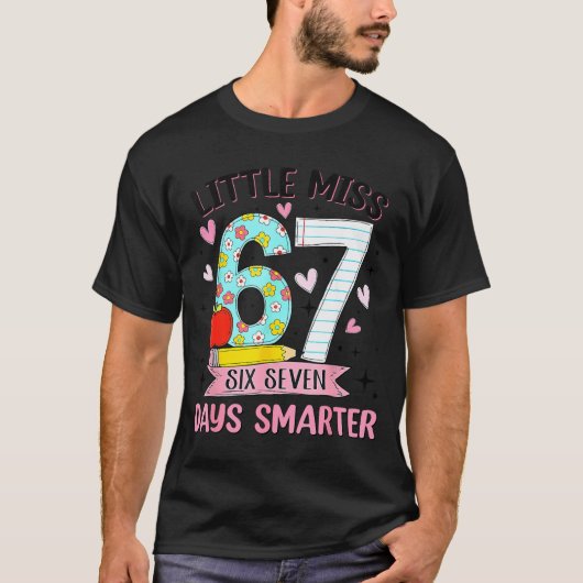 Little Miss 67 Days Smarter Coquette Bow 67th Day  T-shirt (Voorkant)
